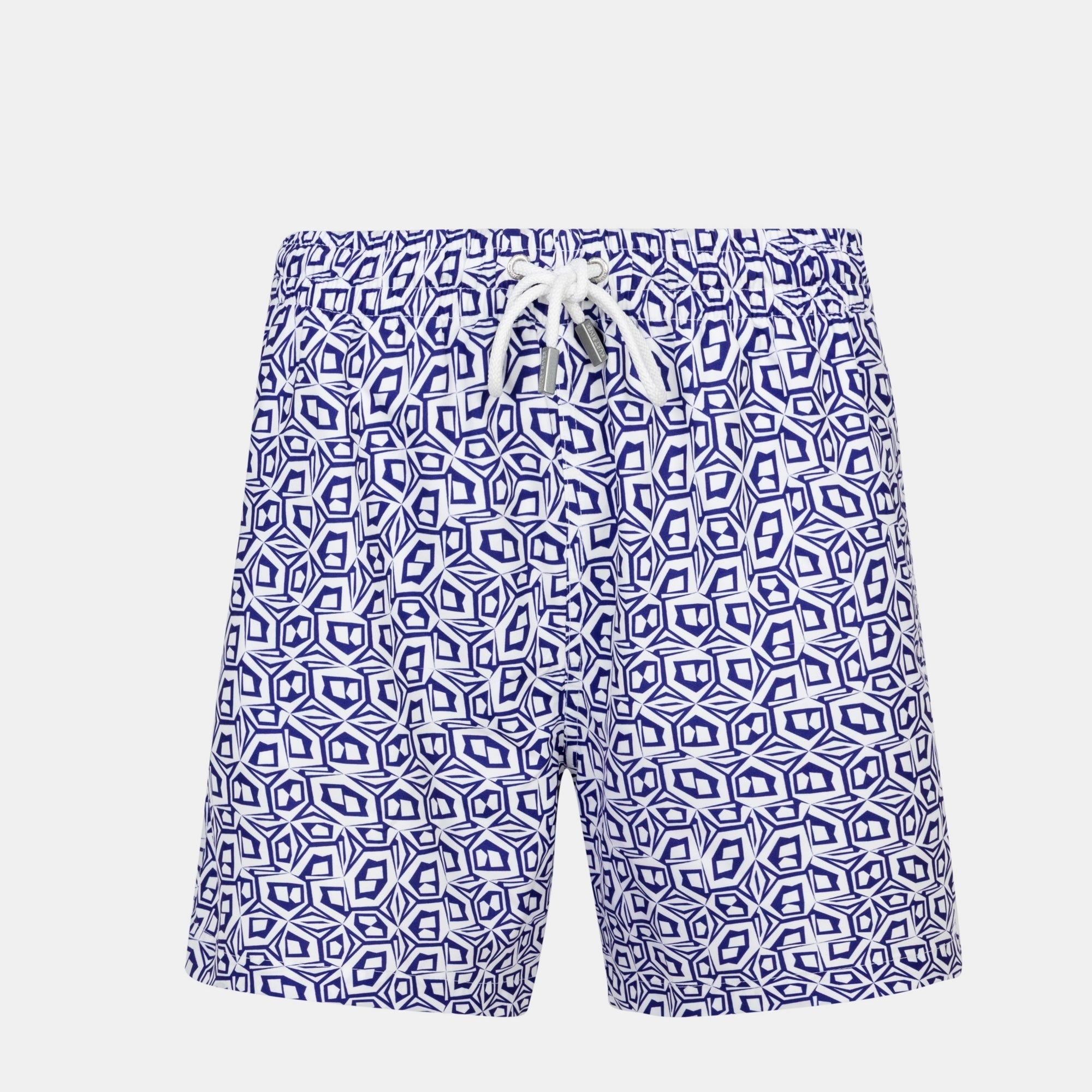Blue Geometric Swim Short