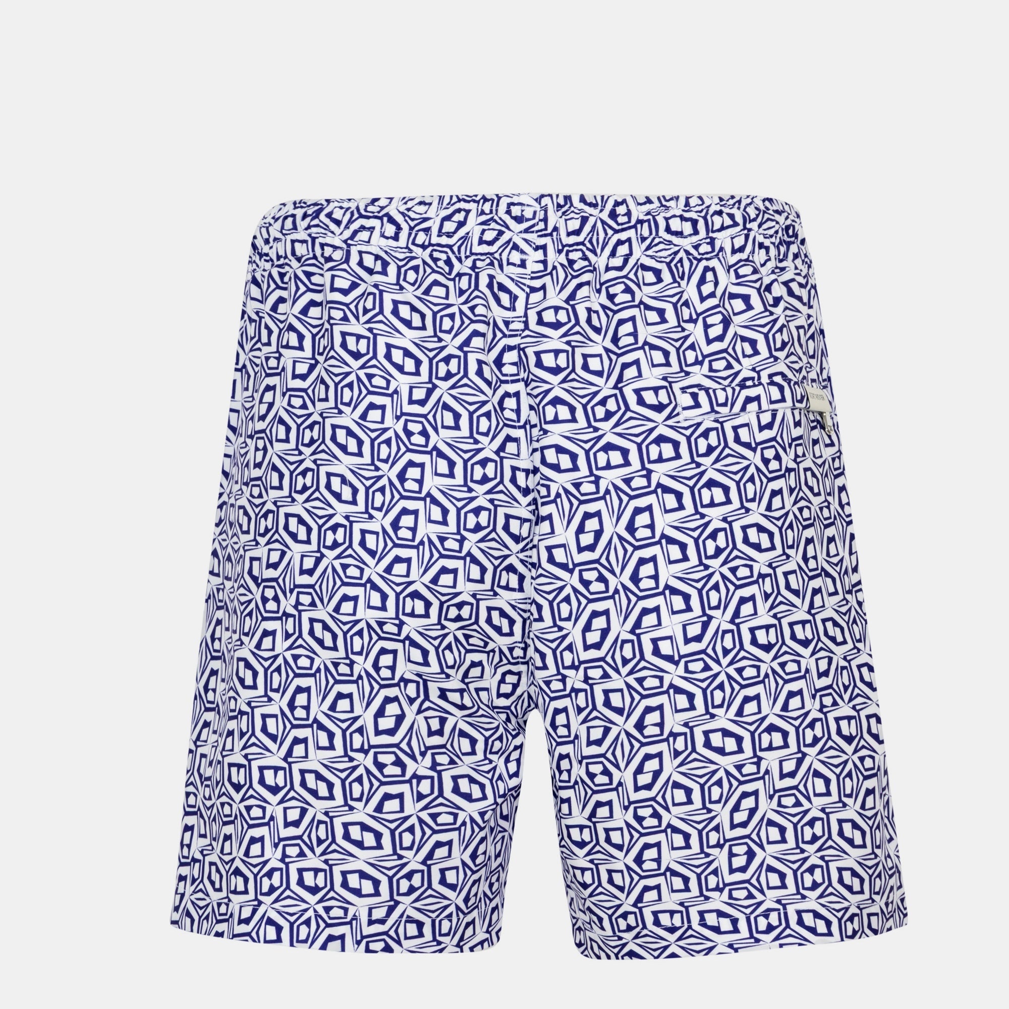 Blue Geometric Swim Short