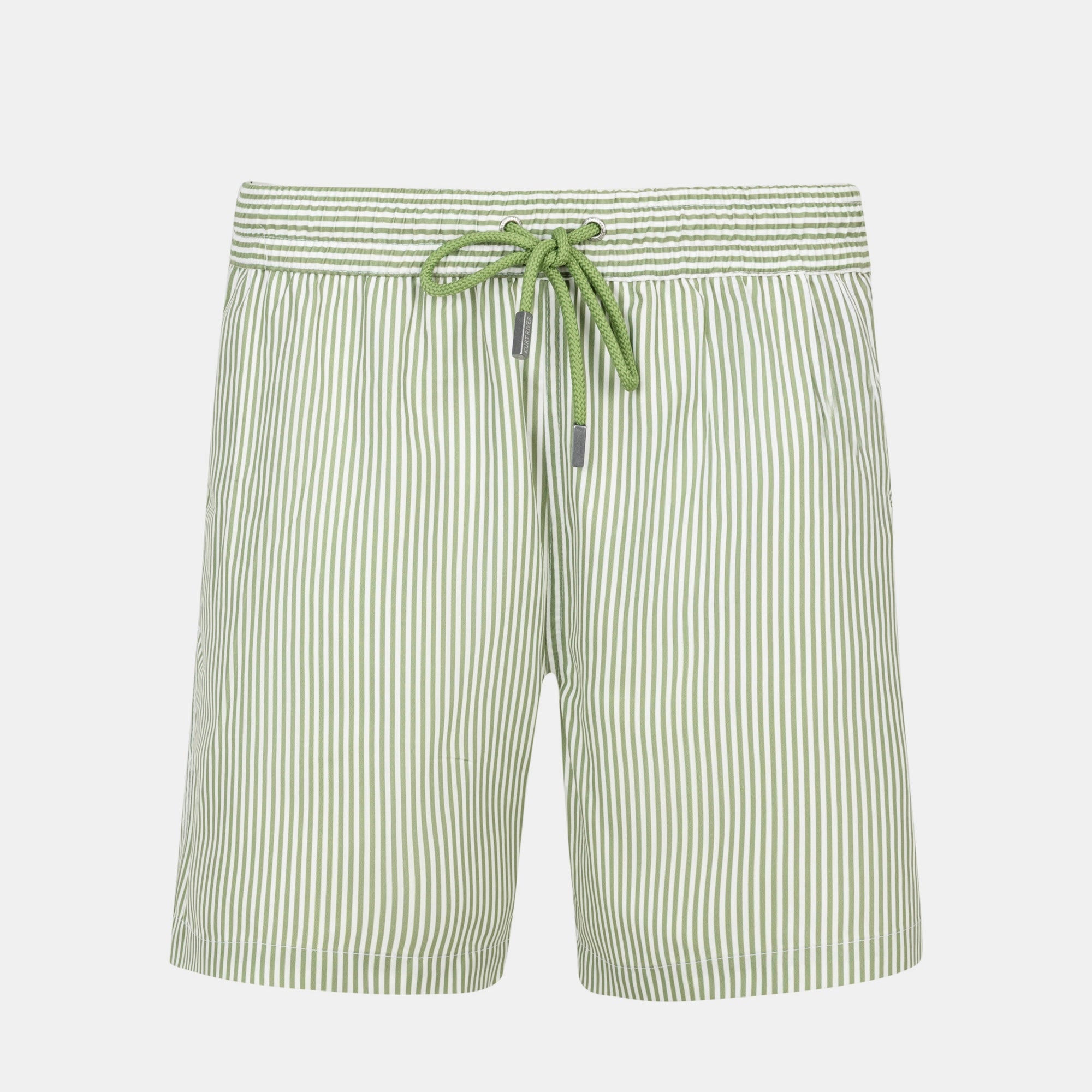 Green Striped Swim Short