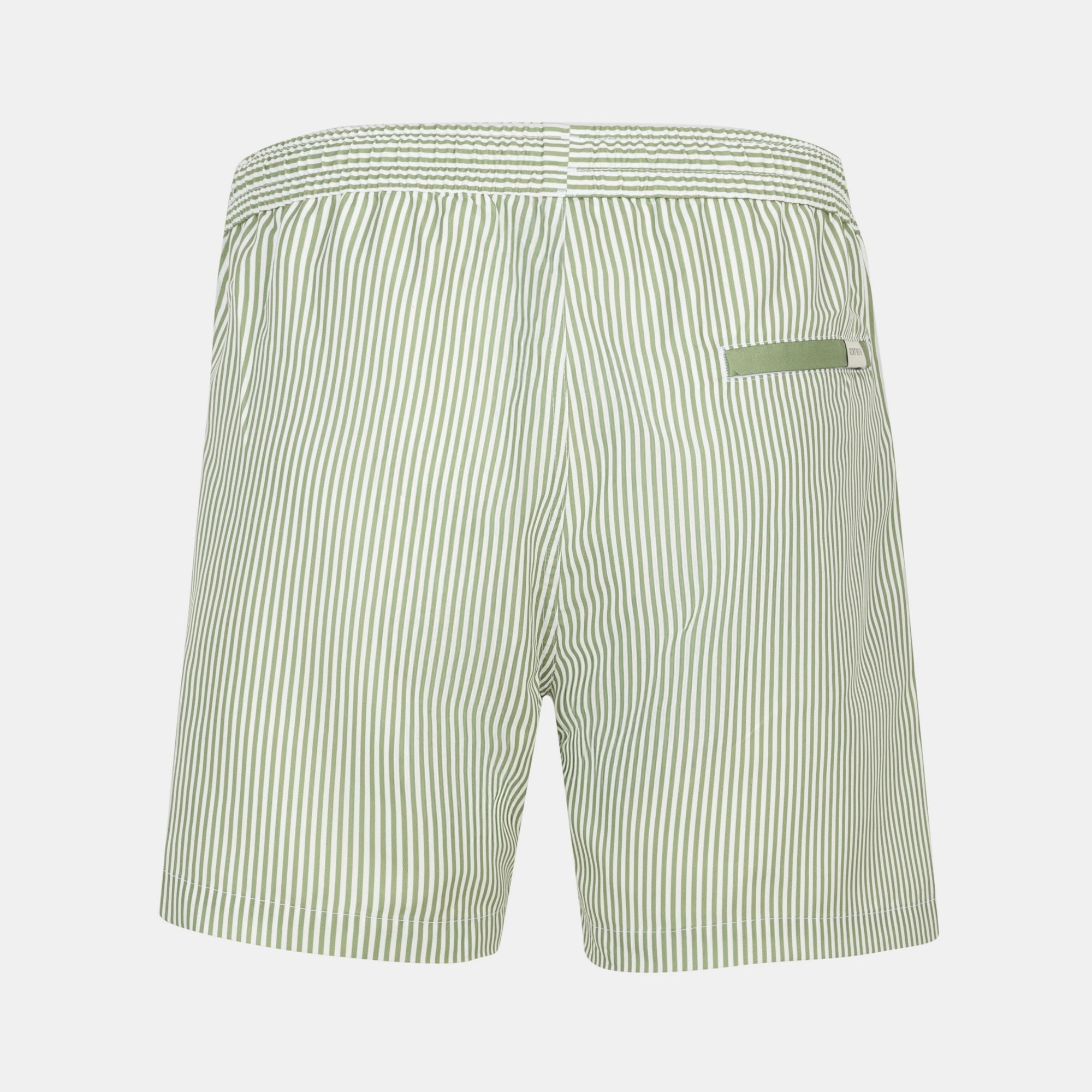 Green Striped Swim Short