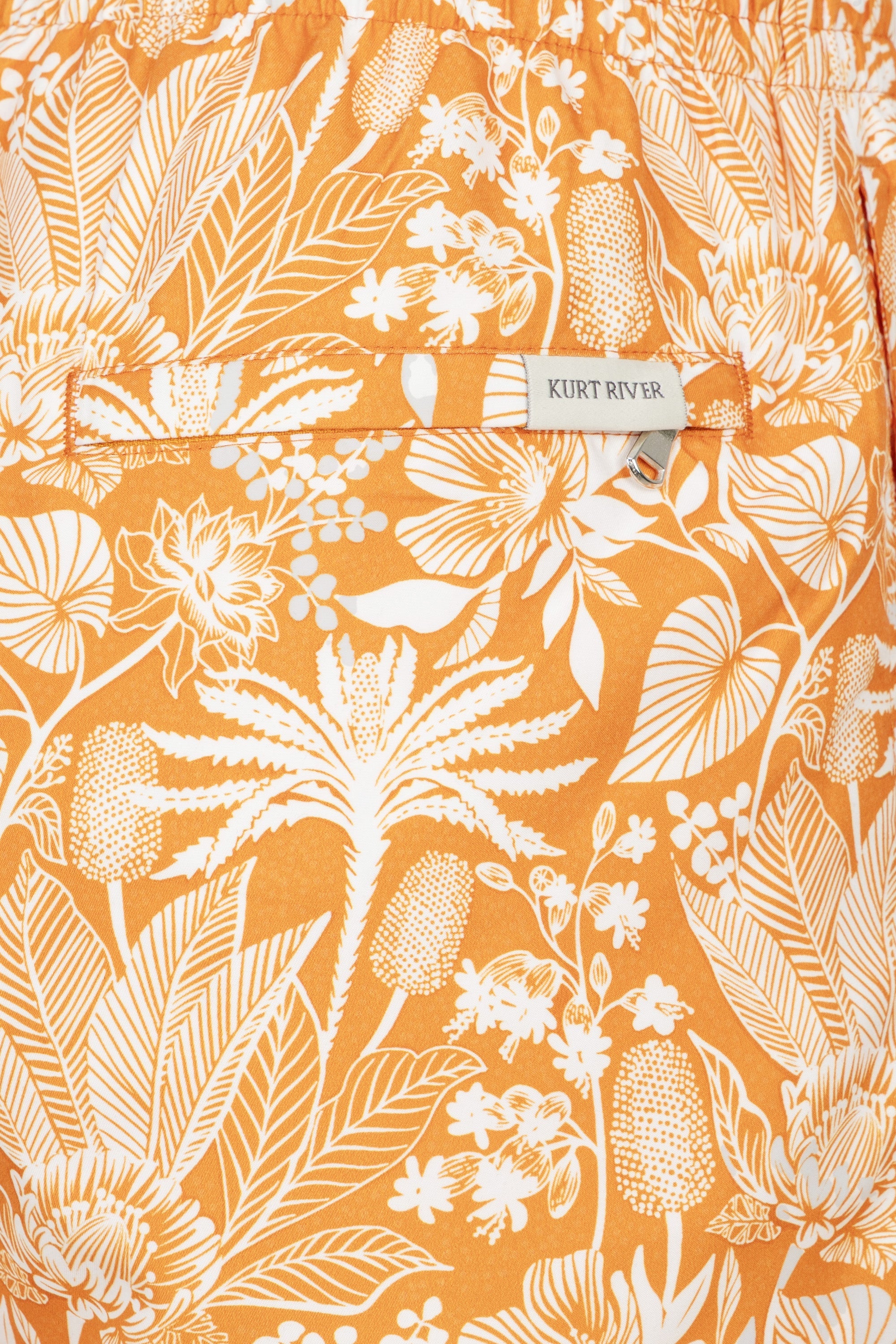 Orange Palm Swim Short