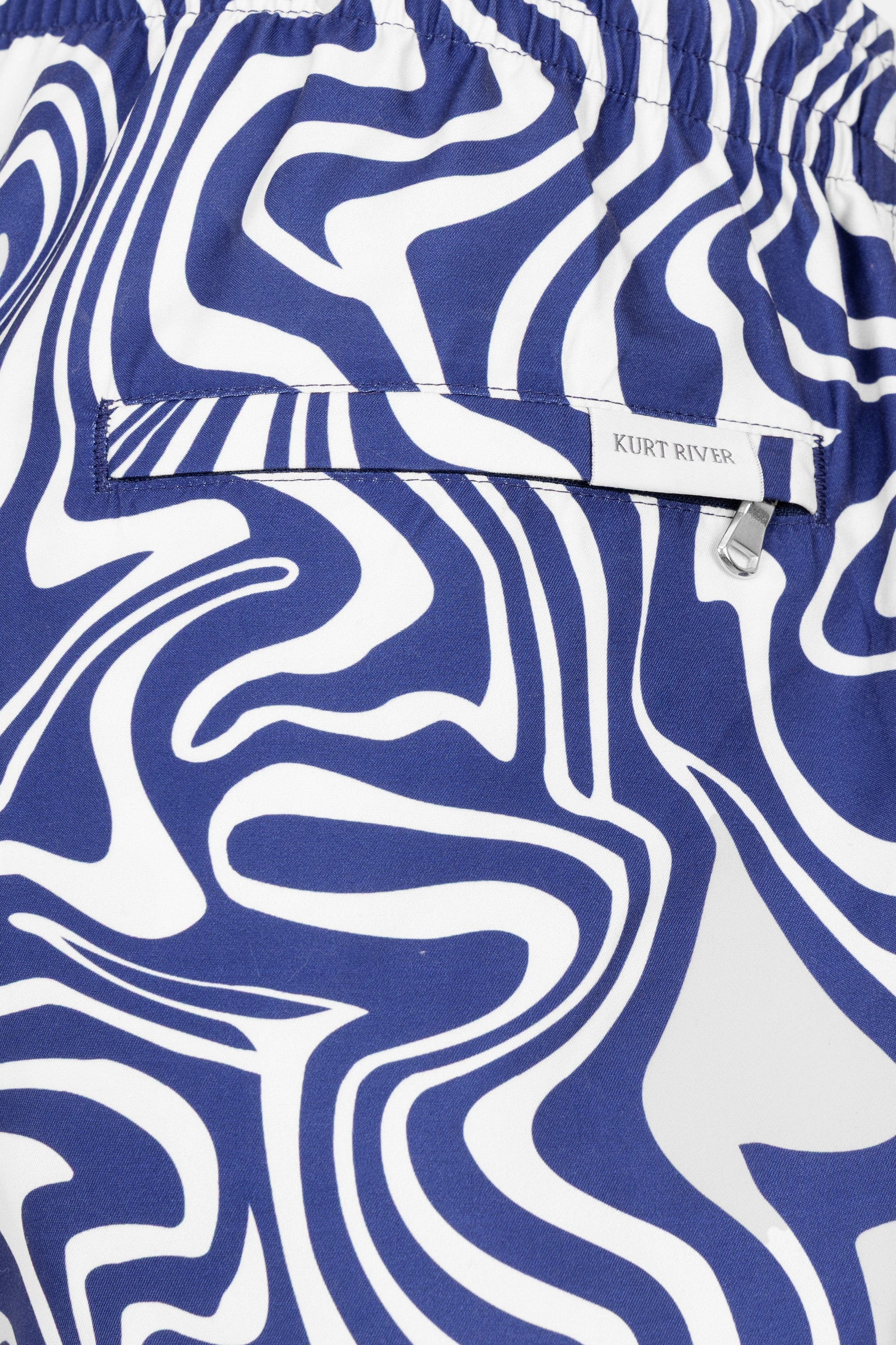Navy Wave Swim Short
