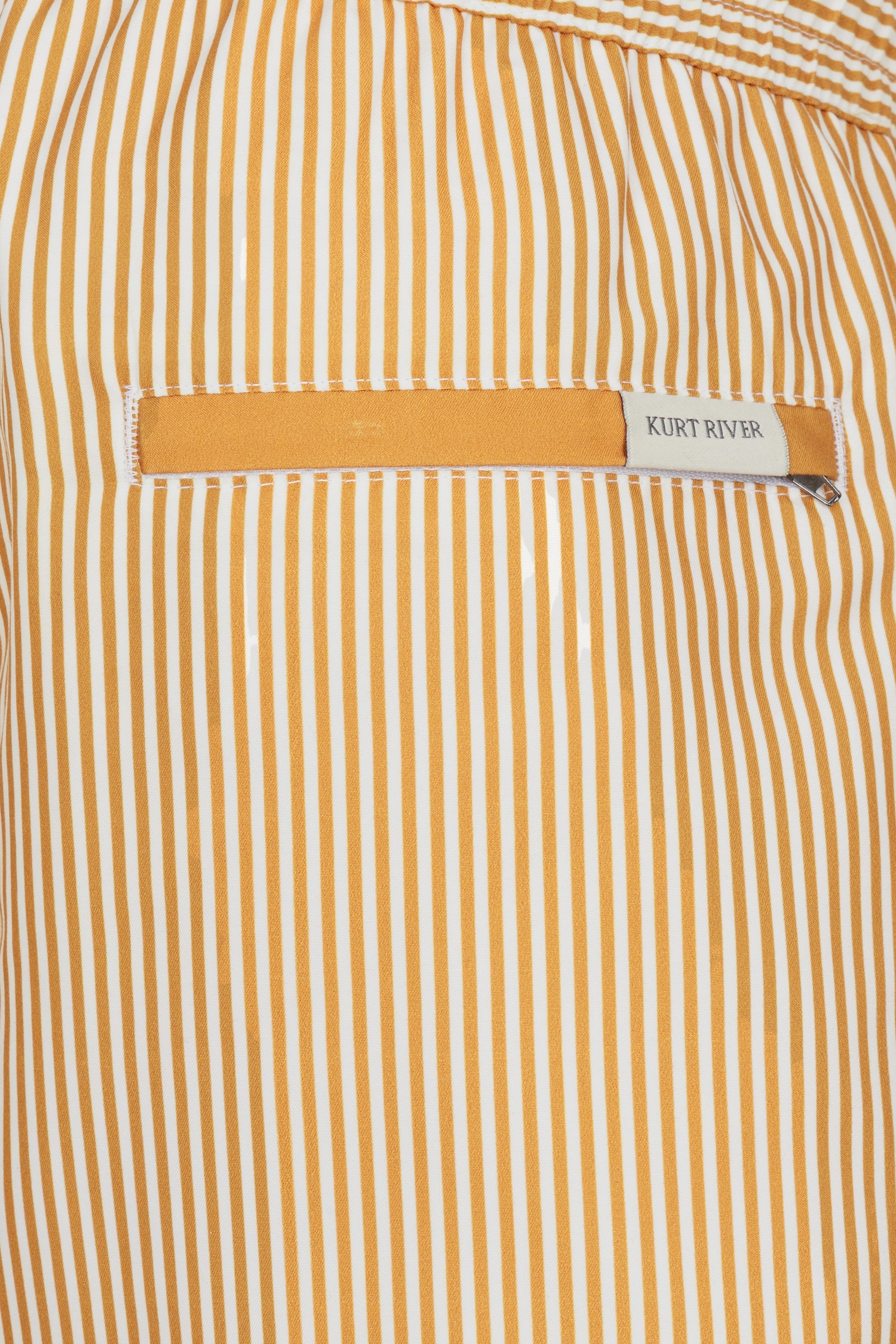 Mustard Striped Swim Short