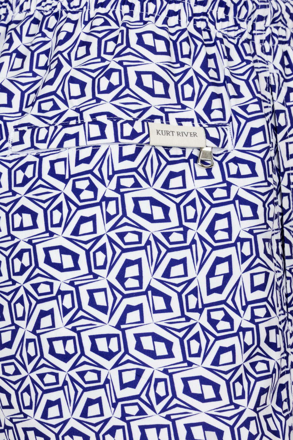 Blue Geometric Swim Short