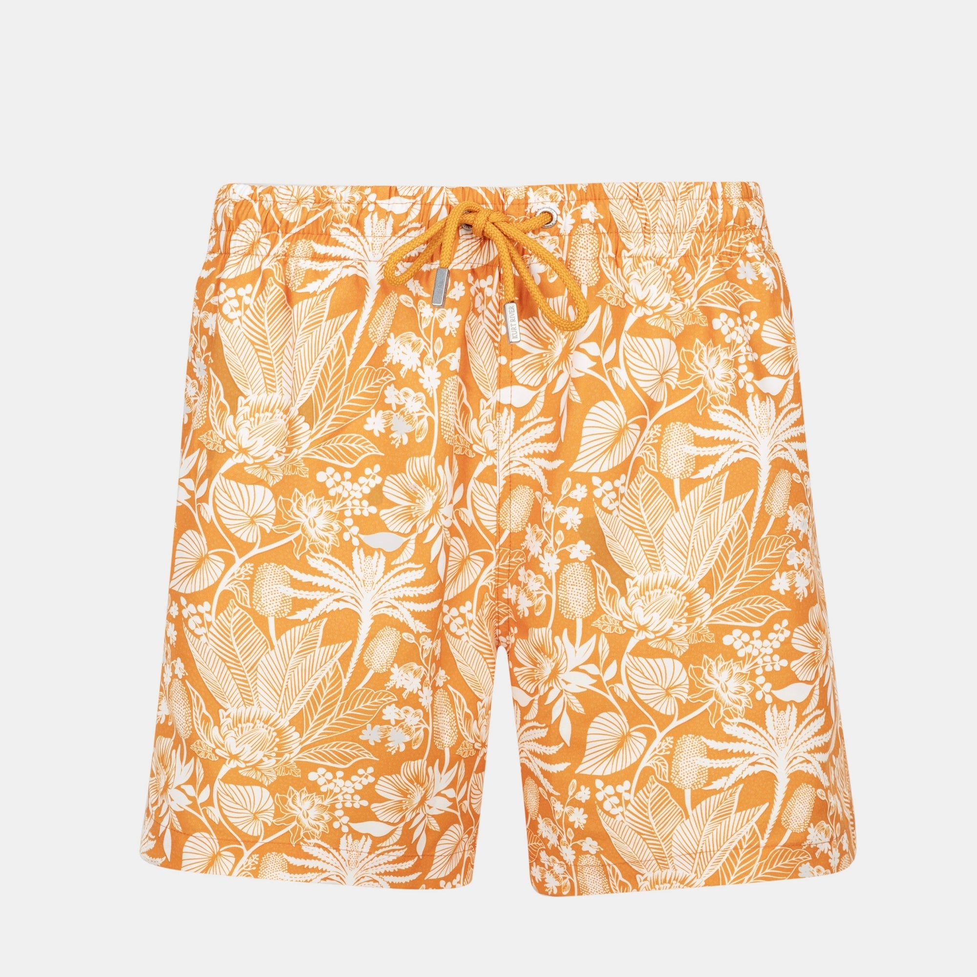 Orange Palm Swim Short