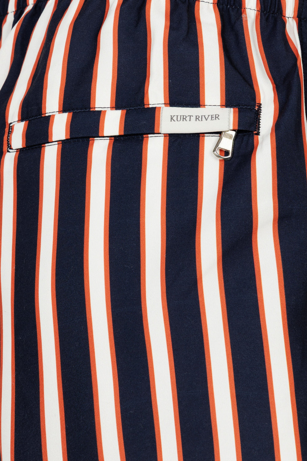 Navy Striped Swim Short