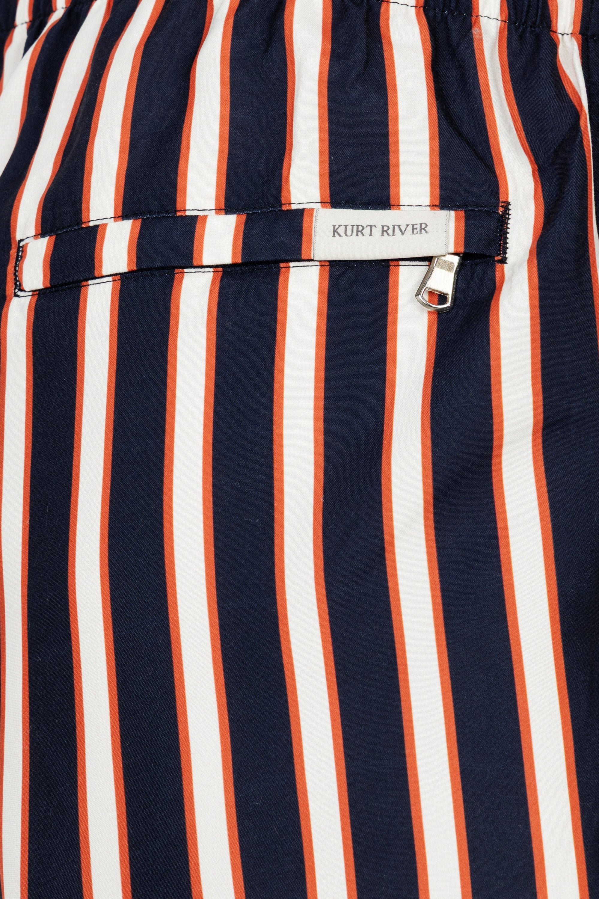 Navy Striped Swim Short
